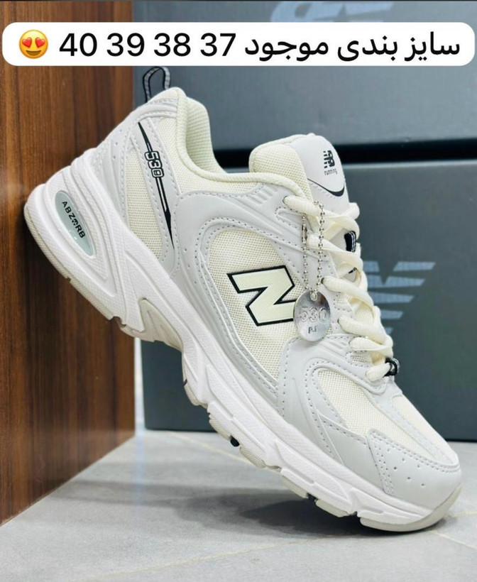 کتونی ویتنامی نیوبالانس 530 سایز37 تا45 باسایزبندی کامل وجعبه بارکددار مستر A در 12 رنگ