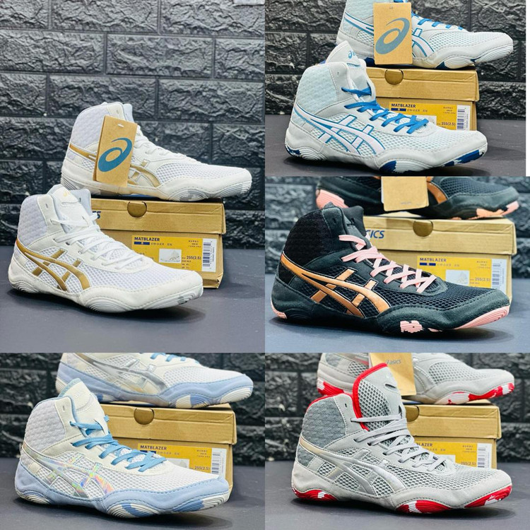 کتونی اسیکس کشتی وارداتی مت بلیزر ویتنام سایز ۴۰ تا ۴۵ ، تنوع در 5رنگ جذاب فروش بصورت عمده و تک باجعبه بارکد دار