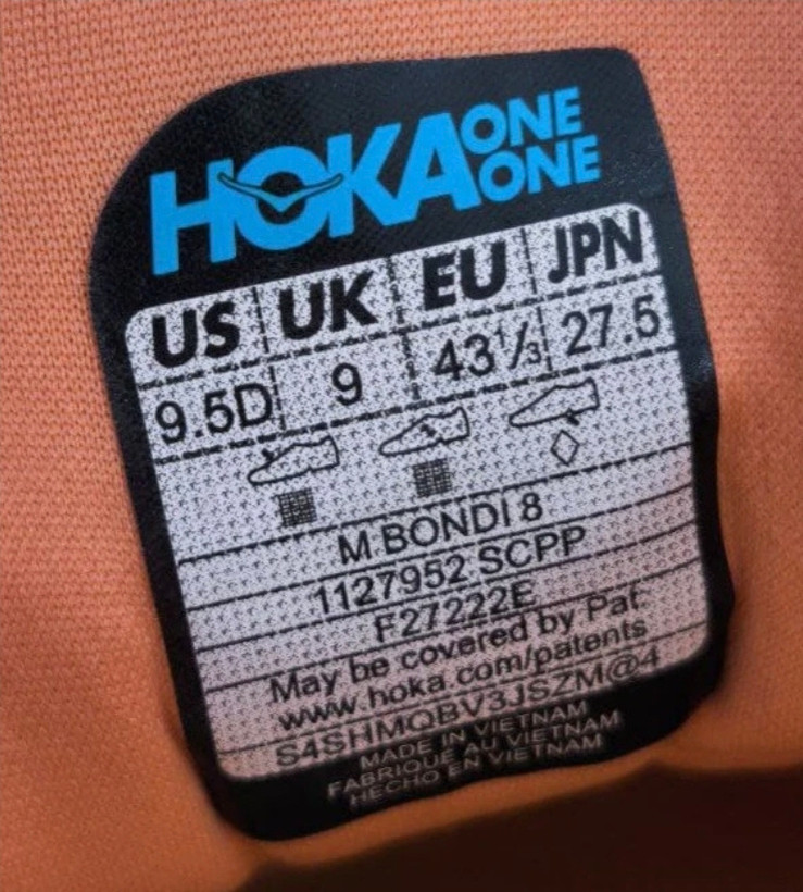 کفش هوکا باندی ۸ / اصل ویتنام / ست زن و مرد / کیفیت مستر کوالیتی / hoka bondi 8 - 40