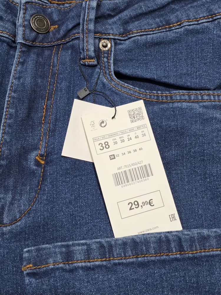 شلوار جین اورجینال زارا ZARA سایز 40 تا 50 فروش تک و عمده