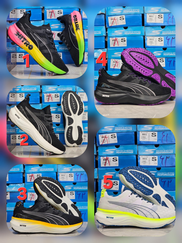 کتونی ویتنامی پوما نیترو puma nitro/3 کوالیتی A باجعبه بارکد دار سایز : 40 41 42 43 44 45 در 6 رنگ