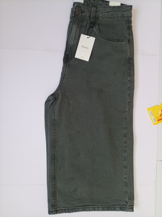 شلوار لی زنانه اورجینال واید لگ کوتاه برند برشکا BERSHKA / ضمانت کیفیت / فروش عمده و تک