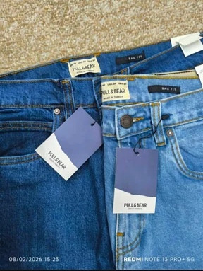 شلوار لی نیمبگ مردانه اورجینال Pull & Bear (آبی روشن و تیره) –/ سایز ۳۰ تا ۳۶ خارجی/ سایز 40 تا 46 ایرانی /