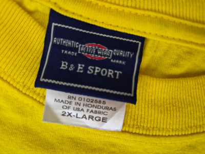تیشرت اورجینال ساخت آندوراس استوک برند « B& E SPORT » مدل «…یقه گرد » سایز «طول 78 » و عرض «6۵» | جنس کتان درجهیک