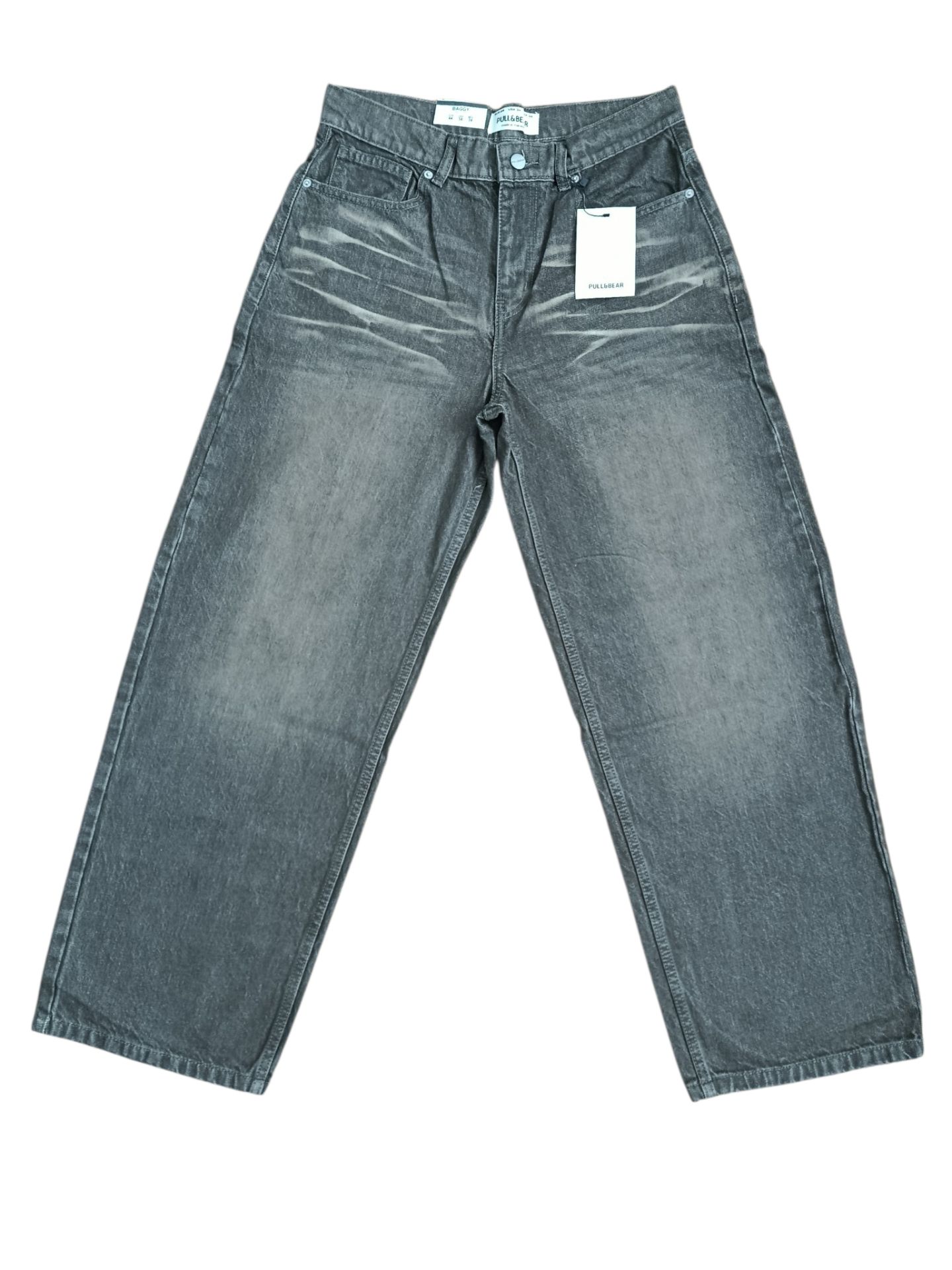 شلوار جین مام بگ پول اند بیر Pull&Bear | فیت آزاد، قد 110، استایل ترندی و راحت