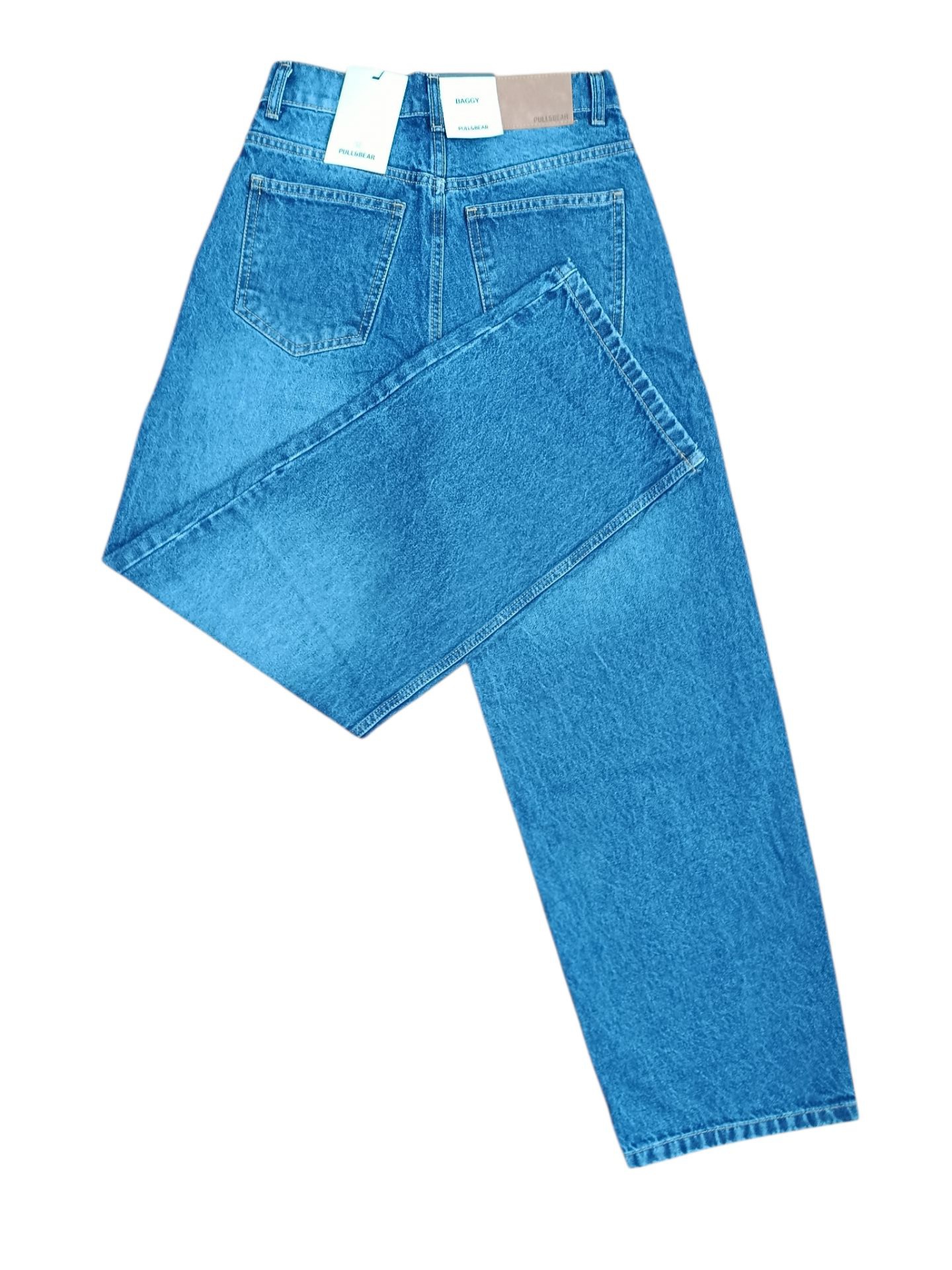 شلوار جین مام بگ پول اند بیر Pull&Bear | فیت آزاد، قد 110، استایل ترندی و راحت