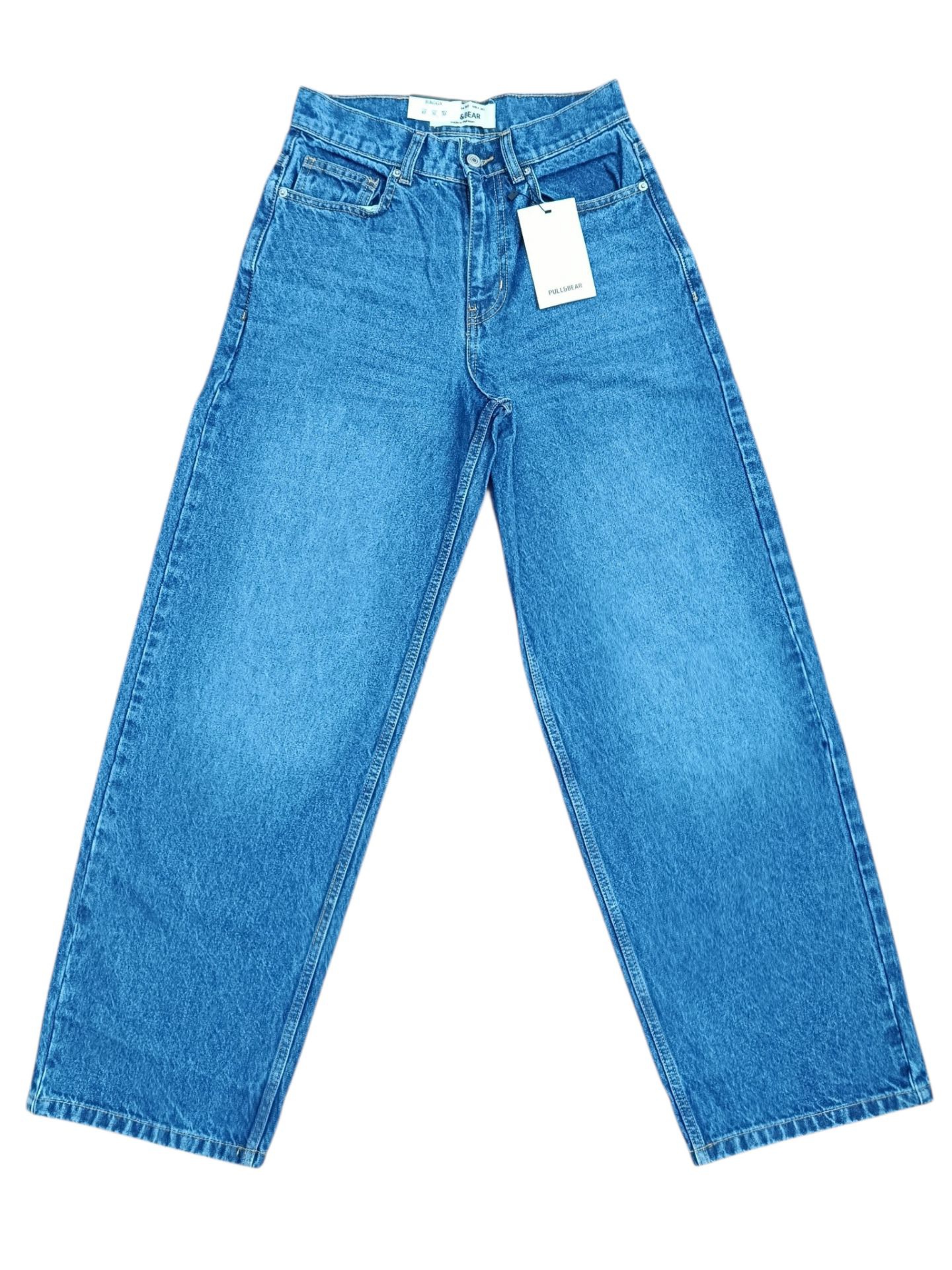 شلوار جین مام بگ پول اند بیر Pull&Bear | فیت آزاد، قد 110، استایل ترندی و راحت