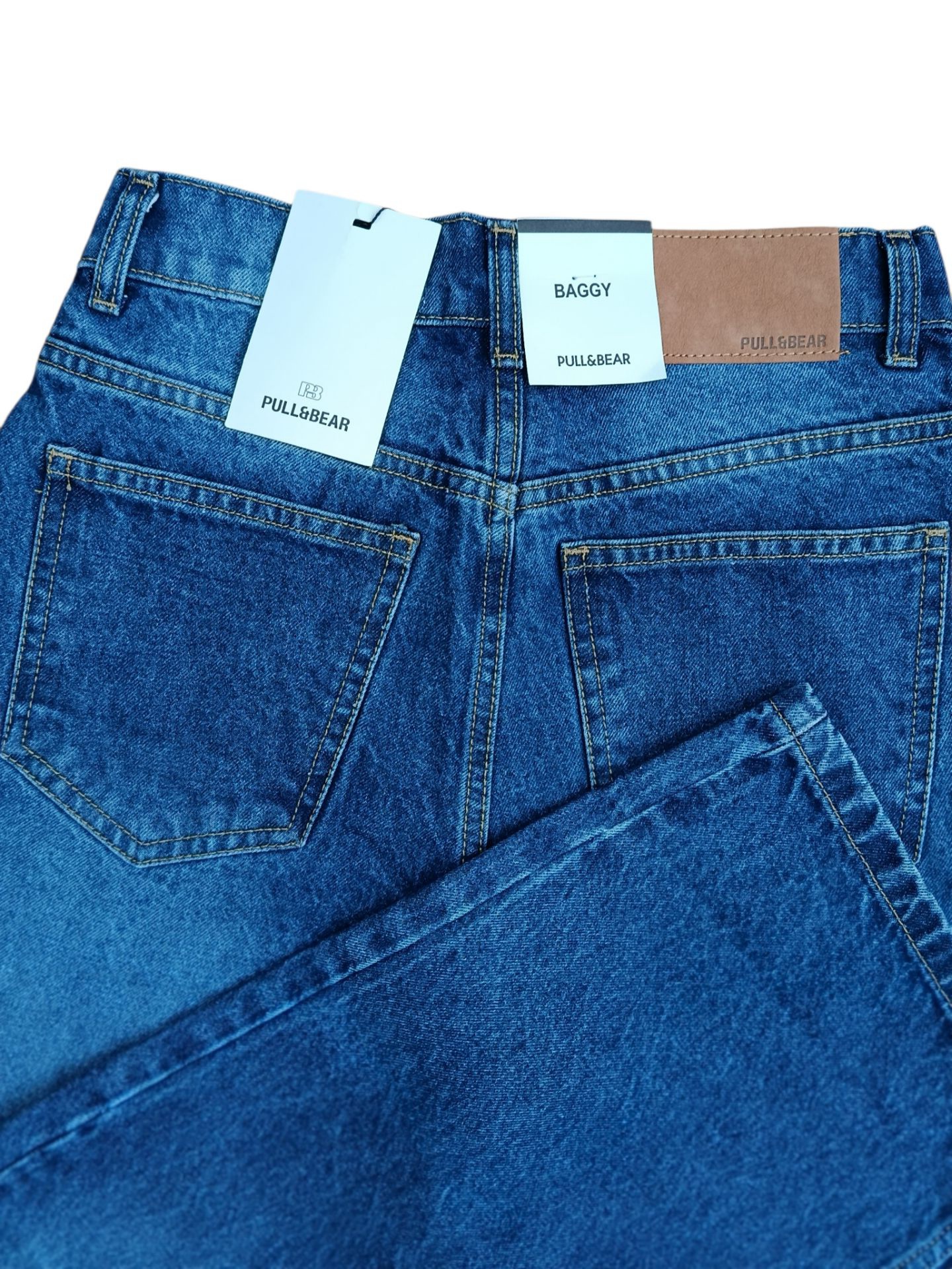 شلوار جین مام بگ پول اند بیر Pull&Bear | فیت آزاد، قد 110، استایل ترندی و راحت