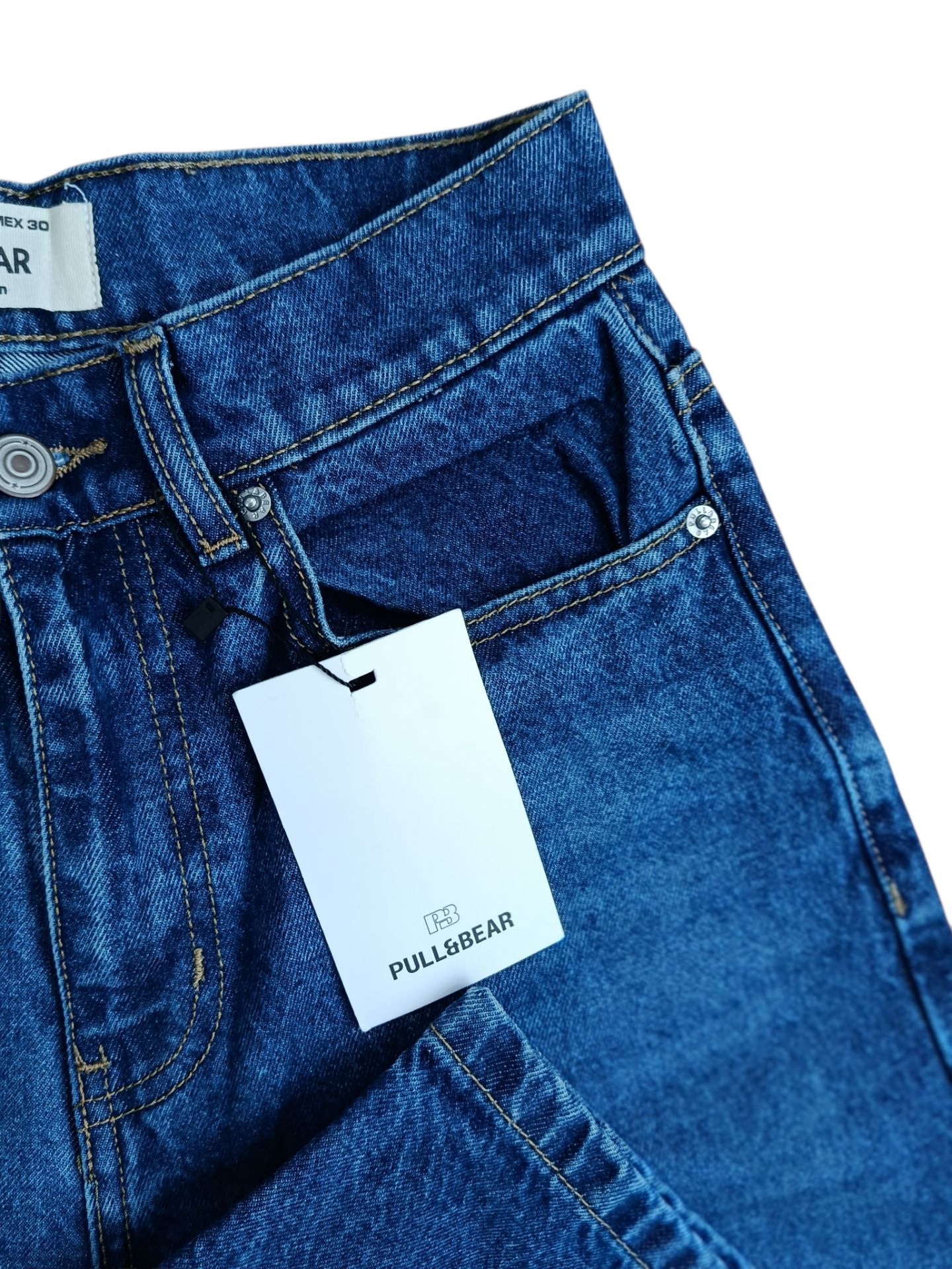 شلوار جین مام بگ پول اند بیر Pull&Bear | فیت آزاد، قد 110، استایل ترندی و راحت