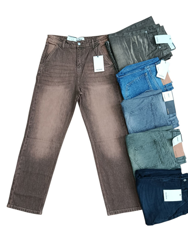 شلوار جین مام بگ پول اند بیر Pull&Bear | فیت آزاد، قد 110، استایل ترندی و راحت
