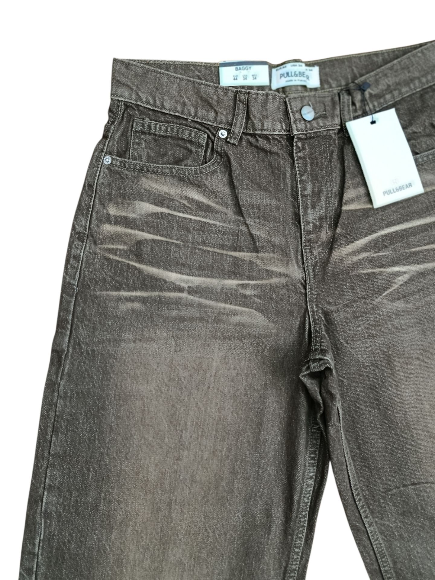 شلوار جین مام بگ پول اند بیر Pull&Bear | فیت آزاد، قد 110، استایل ترندی و راحت
