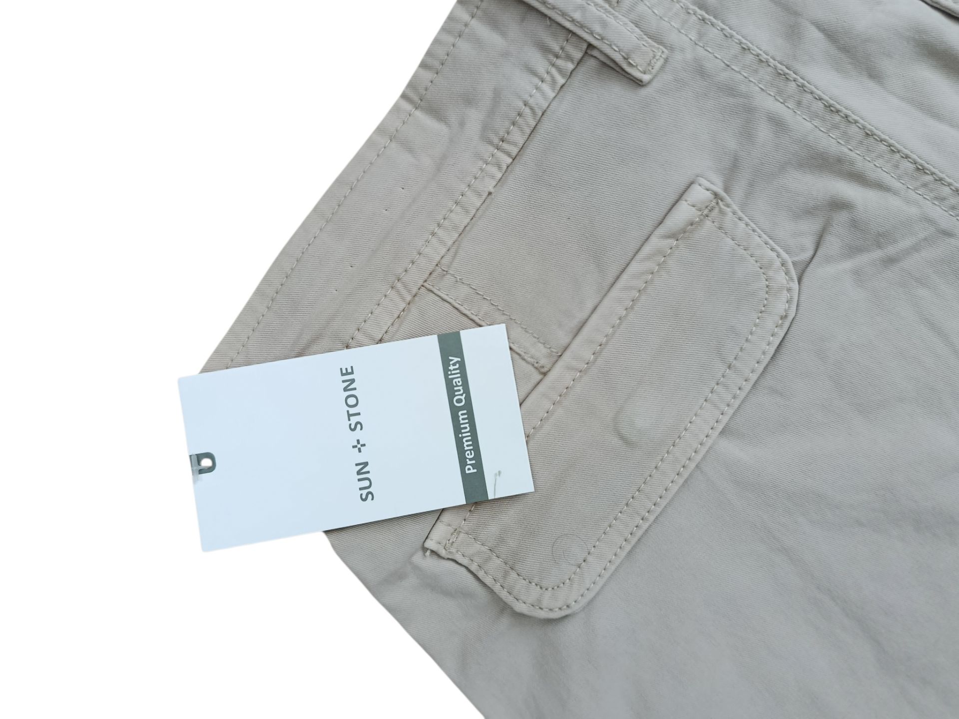 شلوار کتان شش جیب راسته SUN STONE | استایل کارگو مدرن، راحت و بادوام سایز 40/42/44 قد 105 تا 110