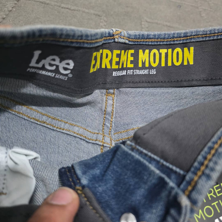 👖 شلوار جین مردانه اورجینال لی مدل Extreme Motion ساخت پاکستان | راسته فاق بلند | سایز ۴۰ تا ۵۰ | قد ۱۰۰ تا ۱۱0