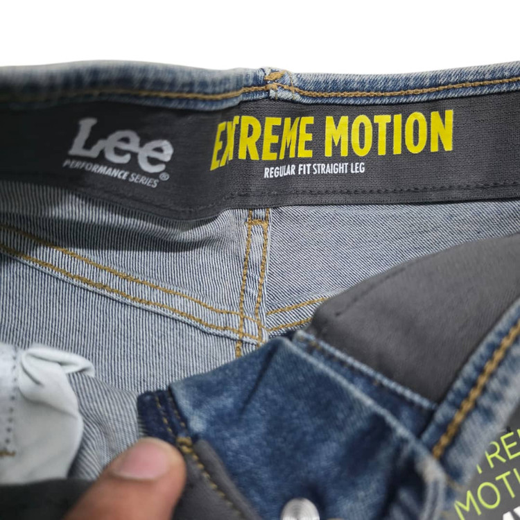 👖 شلوار جین مردانه اورجینال لی مدل Extreme Motion ساخت پاکستان | راسته فاق بلند | سایز ۴۰ تا ۵۰ | قد ۱۰۰ تا ۱۱0