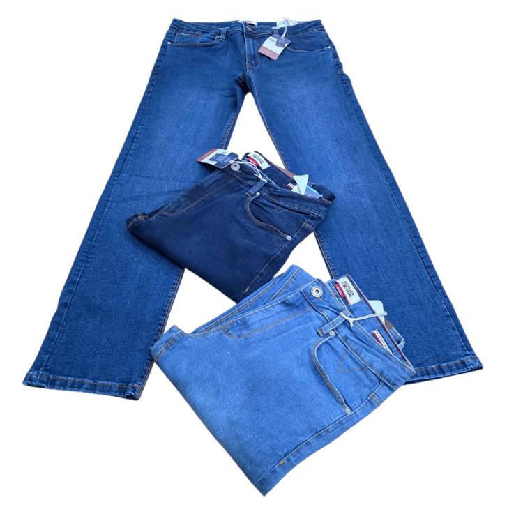 شلوار جین مردانه اورجینال Tommy Hilfiger Denim مدل راسته | جین کشی آبی | سایز 40 تا 46 | ساخت پاکستان