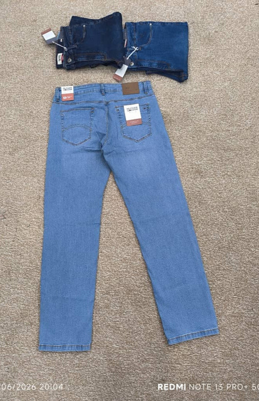 شلوار جین مردانه اورجینال Tommy Hilfiger Denim مدل راسته | جین کشی آبی | سایز 40 تا 46 | ساخت پاکستان