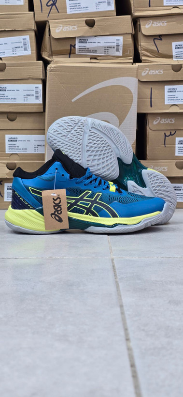 کتونی والیبال اسیکس اسکای الیت FF 2 مسترکوالیتی/سایز ۴۰ الی ۴۵/ساخت ویتنام/ASICS Sky Elite FF 2/ضمانت کالا/فروش تک و عمده