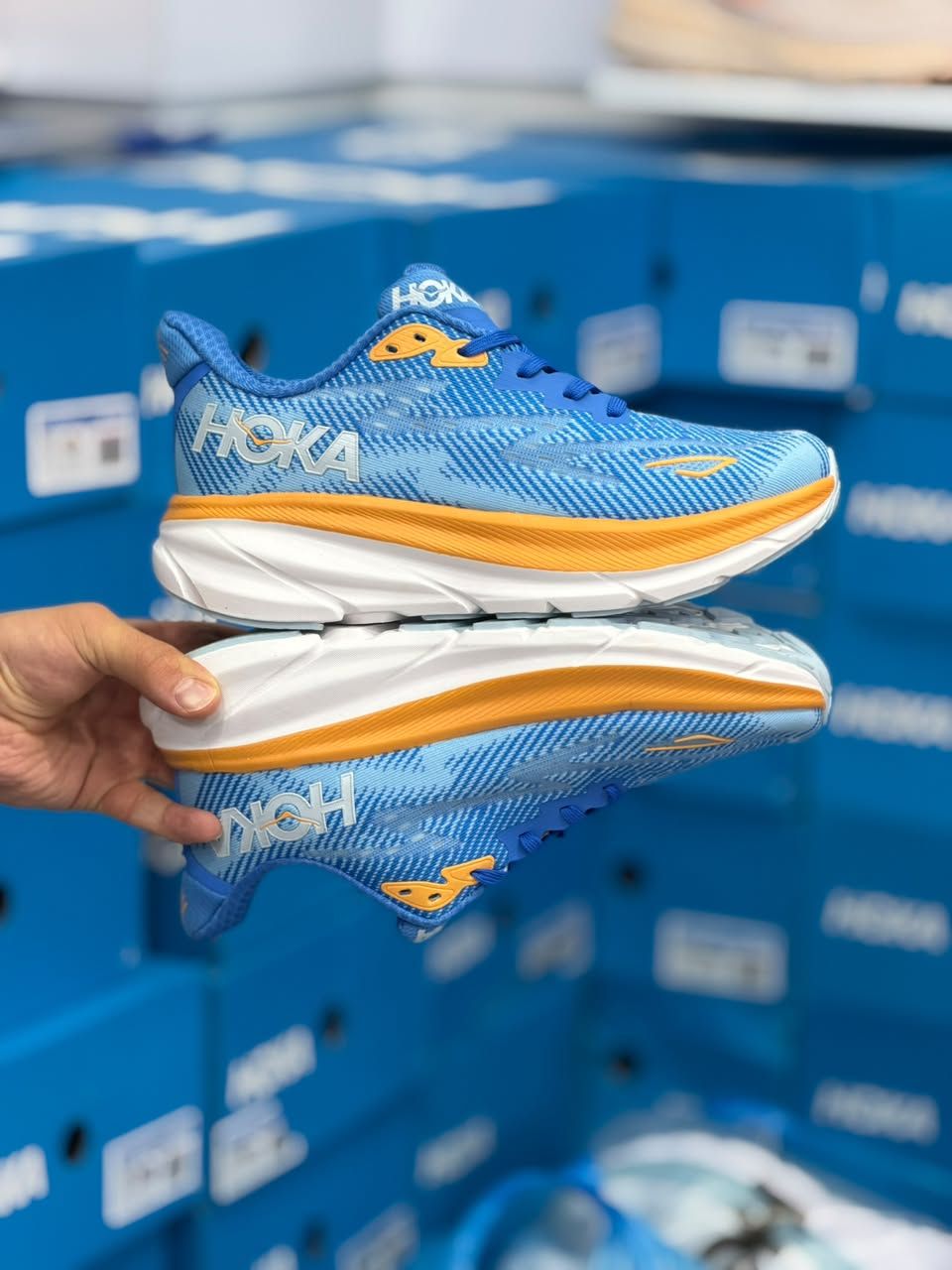 کتونی هوکا کلیفتون 9 مسترکوالیتی/Hoka Clifton 9/سایز 40 تا 45/ساخت ویتنام/ضمانت کالا/فروش تک و عمده