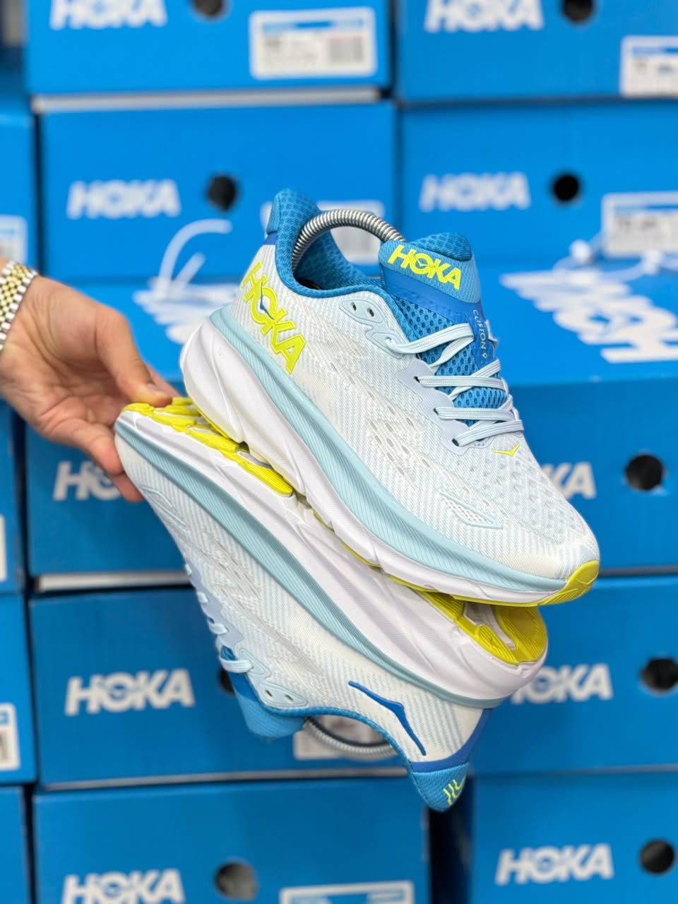 کتونی هوکا کلیفتون 9 مسترکوالیتی/Hoka Clifton 9/سایز 40 تا 45/ساخت ویتنام/ضمانت کالا/فروش تک و عمده
