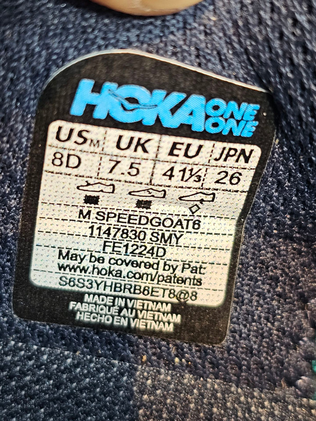 کتونی تریل هوکا اسپیدگوت 6 مسترکوالیتی/سایز ۴۰ الی ۴۵/ساخت ویتنام/HOKA Speedgoat 6/ضمانت کالا/فروش تک و عمده