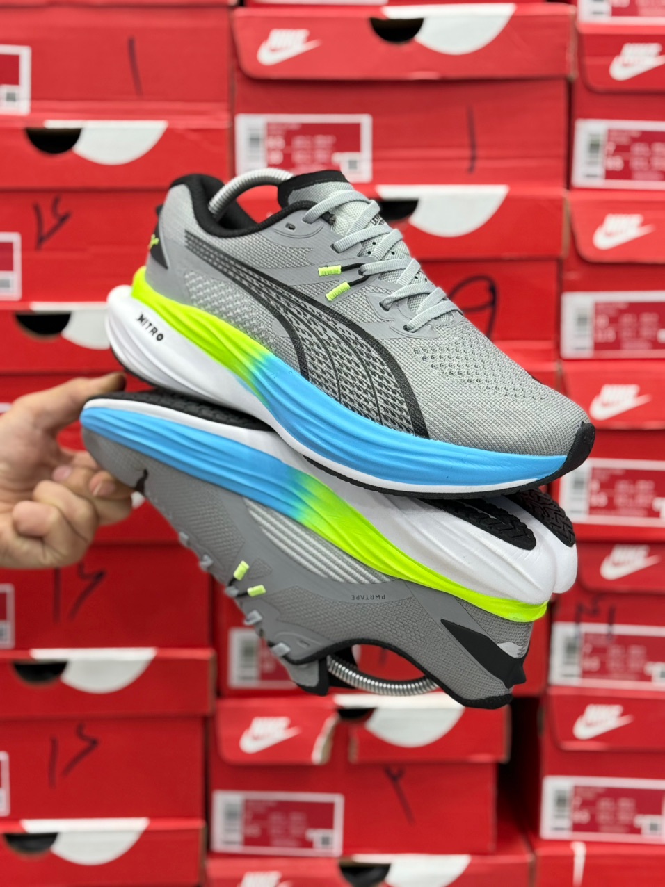 کتونی مسترکوالیتی پوما نیترو/ساخت ویتنام/سایز ۴۰ الی ۴۵/Puma ForeverRun NITRO/ضمانت کالا/فروش تک و عمده