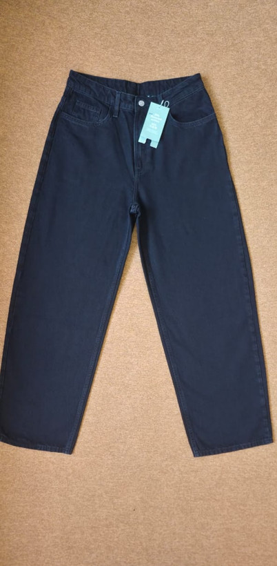 شلوار جین راسته مشکی زنانه پاکستان برند لی سایز ۴۲ قد استاندارد | Original Black Denim Pants