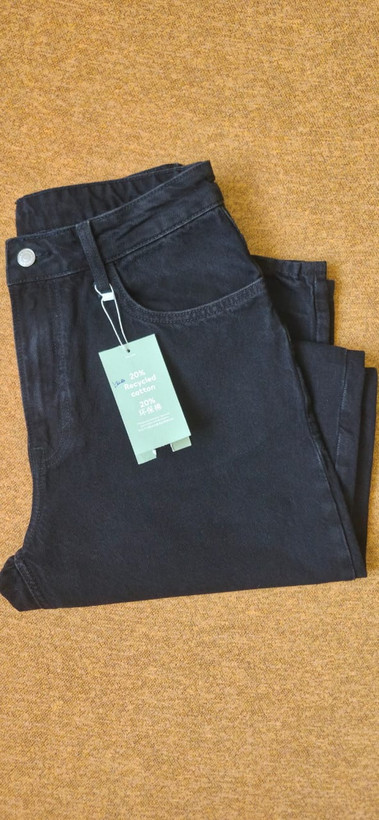 شلوار جین راسته مشکی زنانه پاکستان برند لی سایز ۴۲ قد استاندارد | Original Black Denim Pants