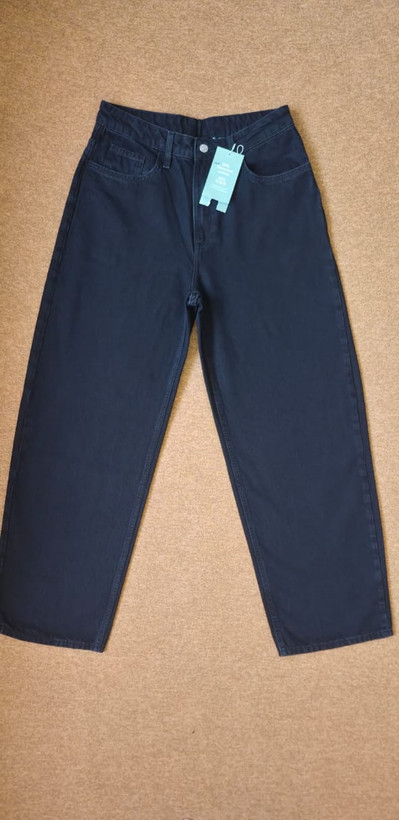 شلوار جین راسته مشکی زنانه پاکستان برند لی سایز ۴۲ قد استاندارد | Original Black Denim Pants