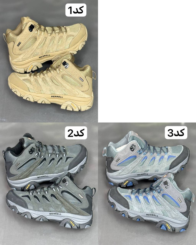 بوت طبیعت‌گردی و کوهنوردی مرل Moab Mid GORE-TEX ساق‌بلند با زیره ویبرام | ضدآب، اصل ویتنام، سایز ۴۰ الی ۴۵،مناسب ترکینگ و مسیرهای سخت