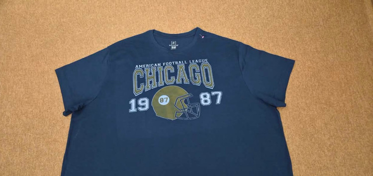 تیشرت مردانه جورج George استوک اورجینال سفارش اروپا سرمهای طرح Chicago - سایز 3XL (عرض ۷۴ - طول ۷۹) - ضمانت اصالت و کیفیت